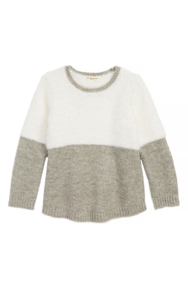 Tucker + Tate Fuzzy Colorblock Sweater, Main, color, 