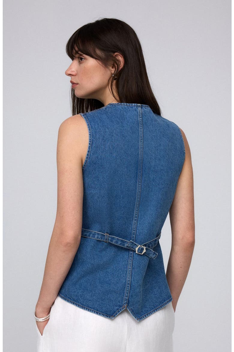 Denim Atelier Vest, Alternate, color, Light Blue Denim