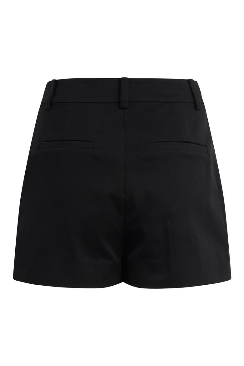 Stretch Cotton Blend Twill Shorts, Alternate, color, BLACK