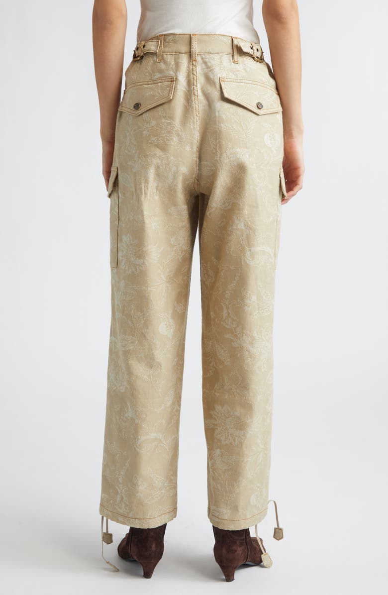 Etro Floral Drawstring Hem Cargo Jeans, Alternate, color, Multicolor Beige Base