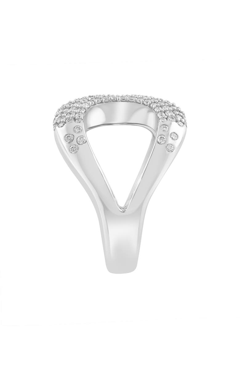 EFFY Two-Tone Pavé Diamond Open Band Ring, Alternate, color, Gold