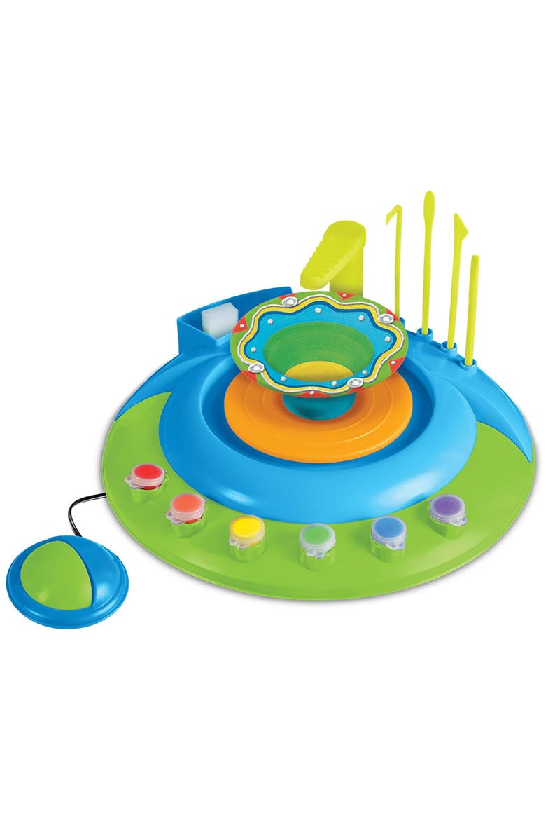 Crazart Motorized Pottery Wheel Kit, Craft Kit, Batteries Required, Kids, Alternate, color, Multicolored