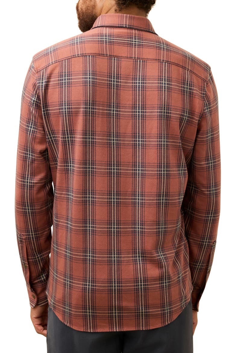 Coastline Knit Button-Down Shirt, Alternate, color, REDWOOD NIGHTS PLAID