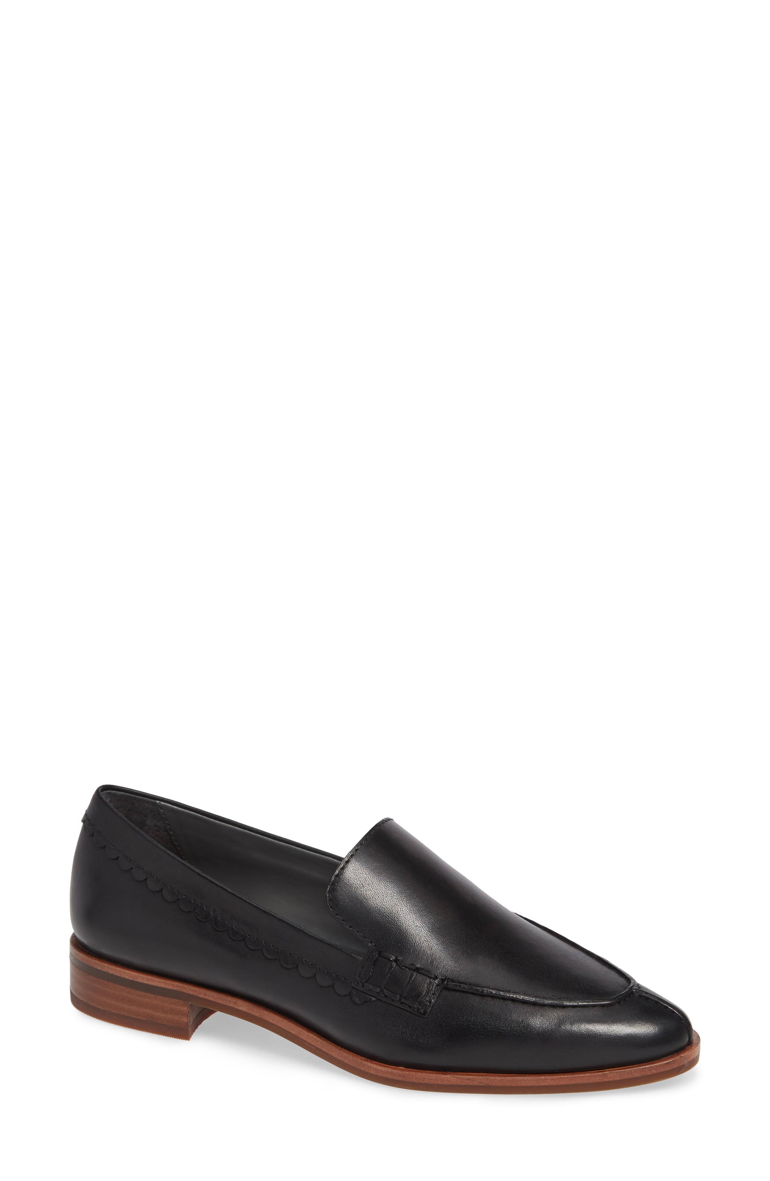 Bowery Loafer, Main, color, BLACK VACHETTA LEATHER