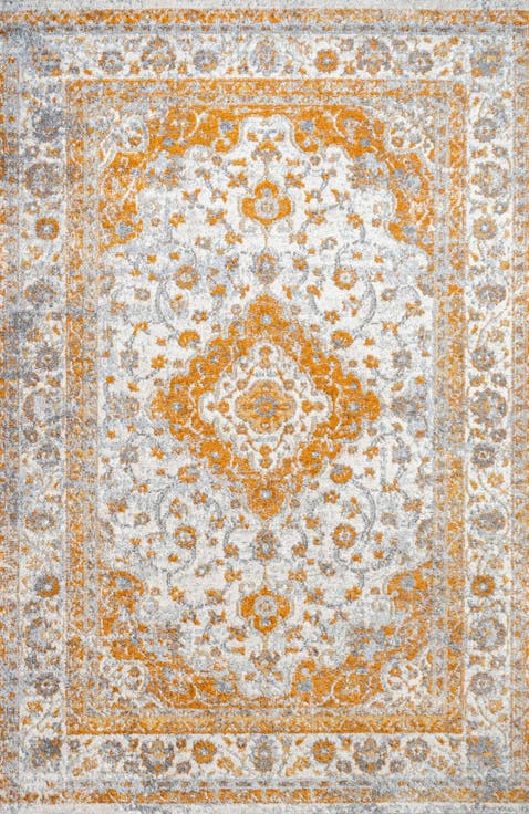 Indhira Ornate Medallion Persian Area Rug