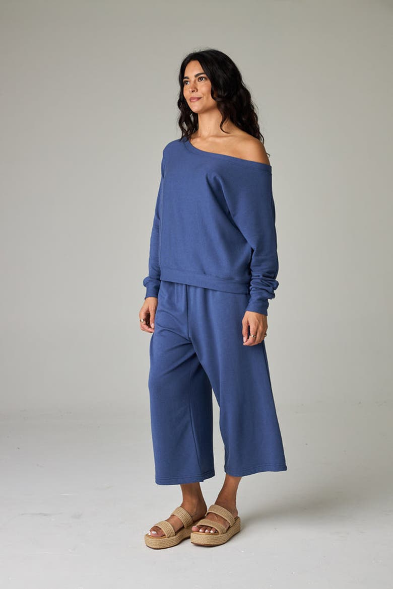 Baikal Eco-Luxe Fleece Crop Pant - Cloud-Soft Comfort, Alternate, color, Deep Ocean