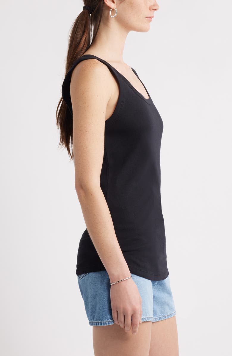 Caslon<sup>®</sup> Cotton Tank, Alternate, color, Black