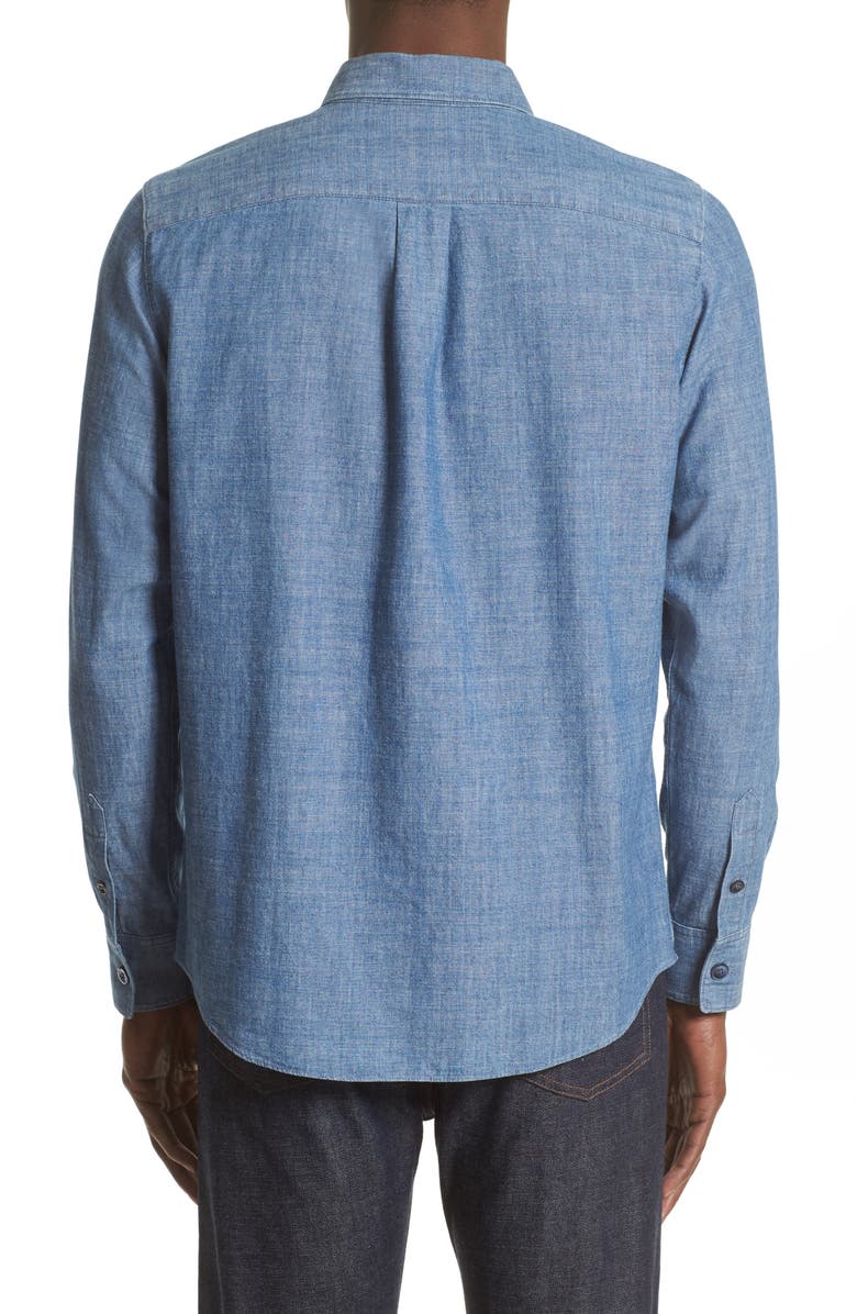 A.P.C. Chambray Chemise Shirt, Alternate, color, 