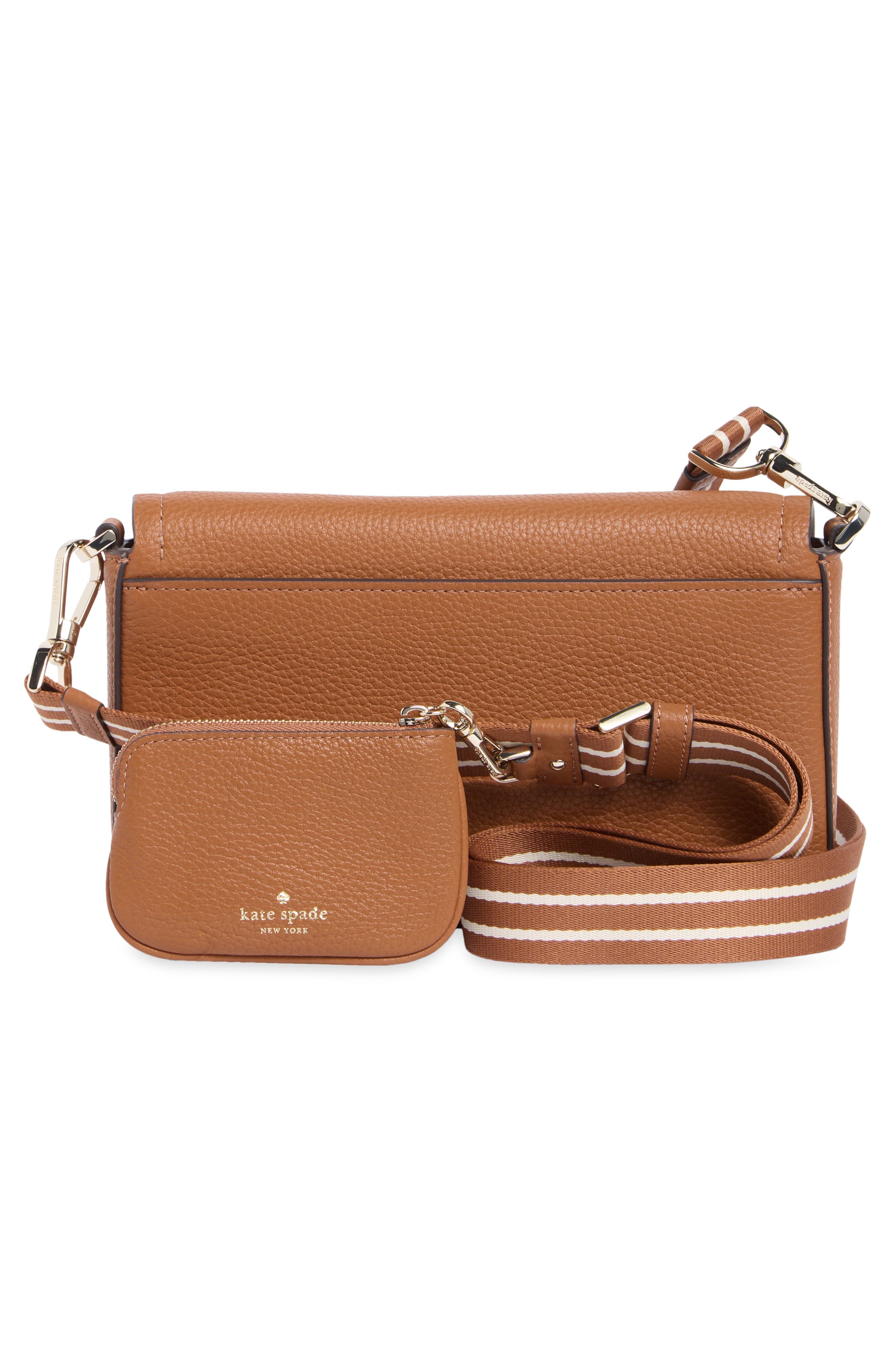 small rosie pebble leather crossbody bag, Alternate, color, WARM GINGERBREAD