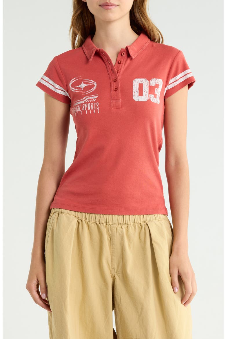Retro Graphic Polo, Main, color, RED