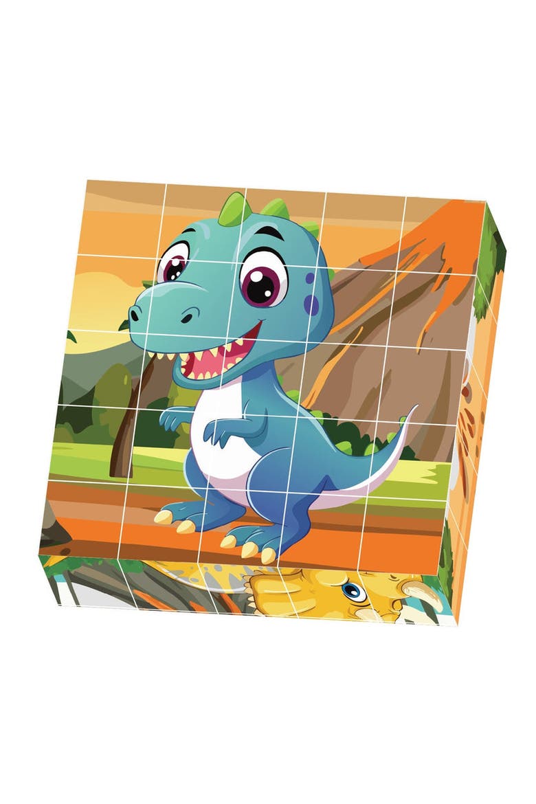 25 Pcs Magnetic Dinosaur Puzzle Blocks, Alternate, color, Multi Color