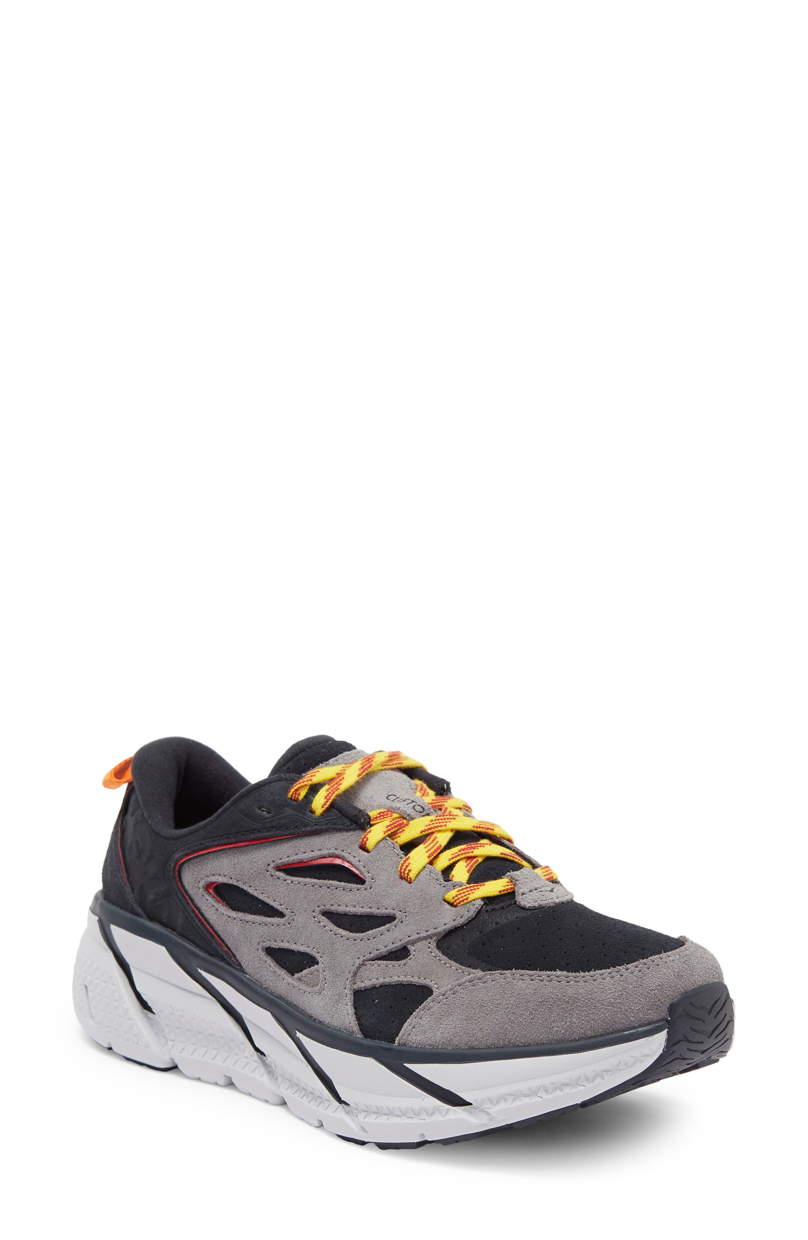 HOKA Clifton L Suede Sneaker, Main, color, 