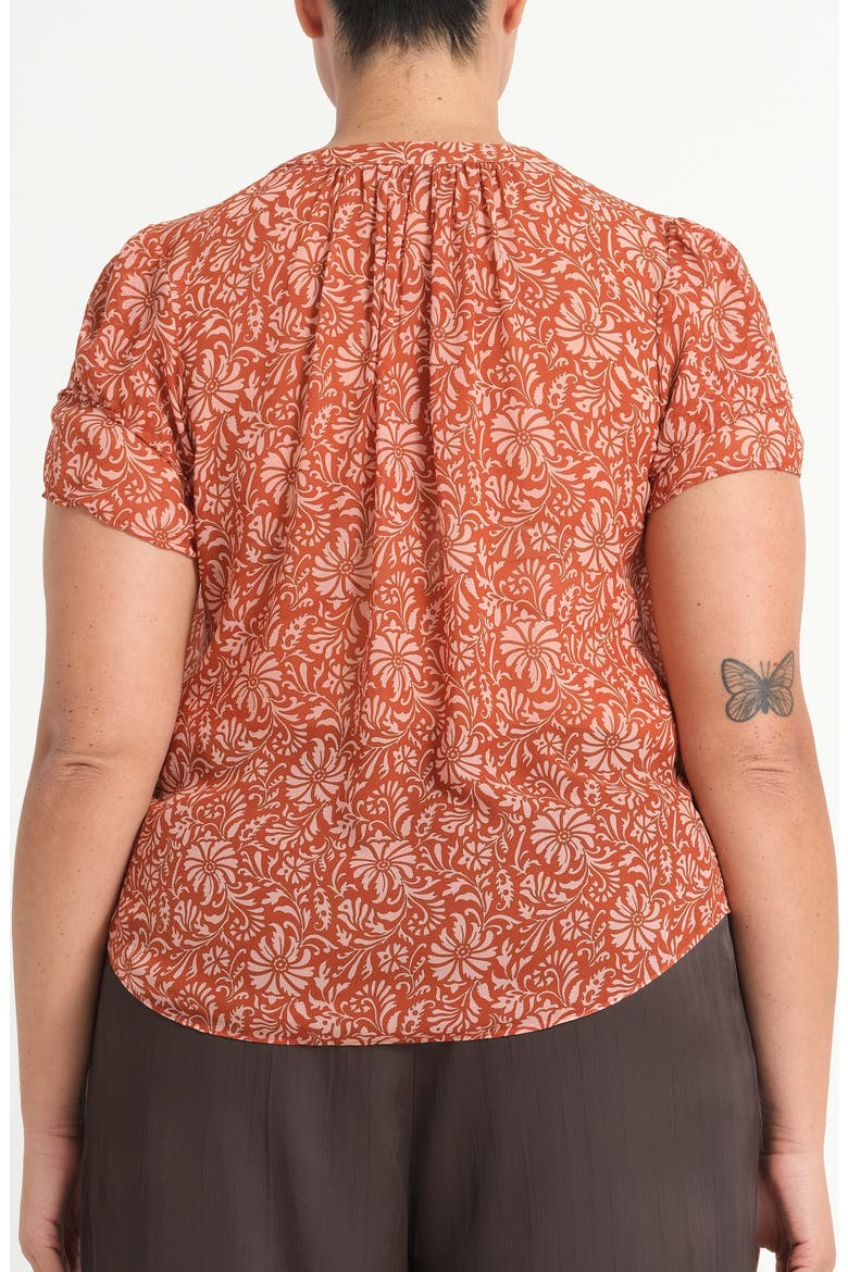 Bellavie Puff Sleeve Shirt, Alternate, color, ROSEWOOD