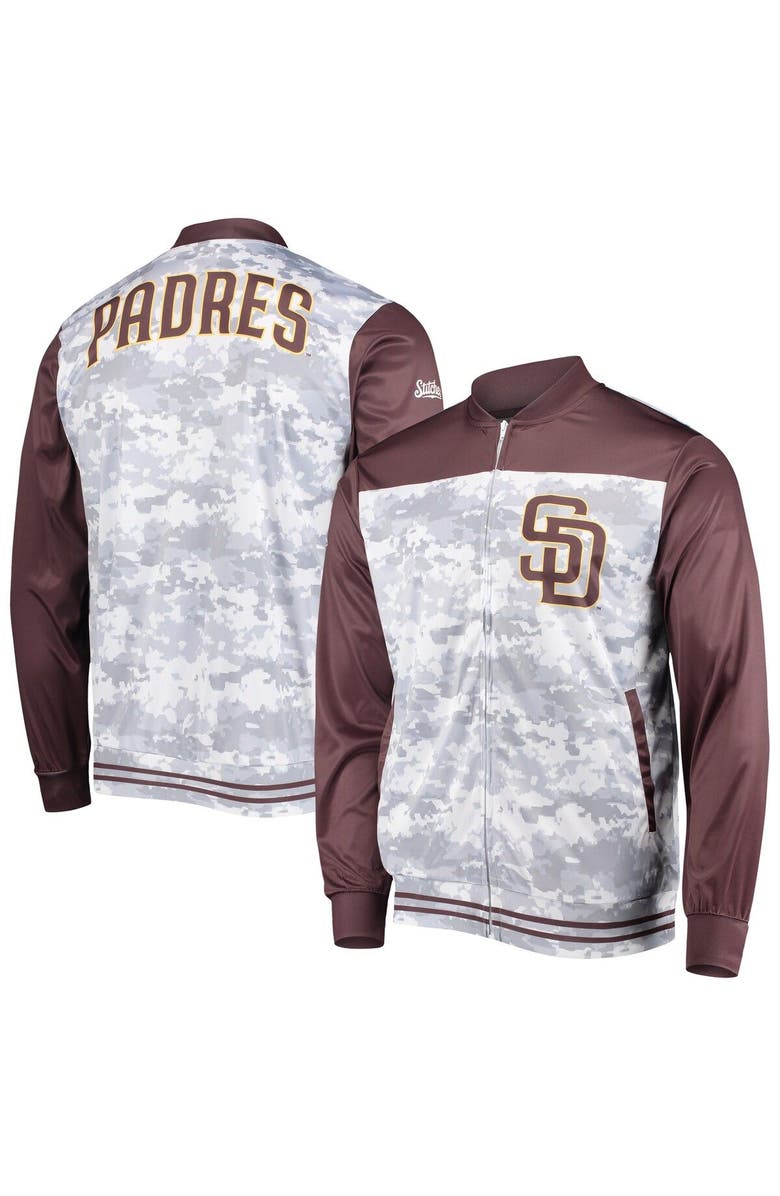 STITCHES Men's Stitches Brown San Diego Padres Camo Full-Zip Jacket, Main, color,