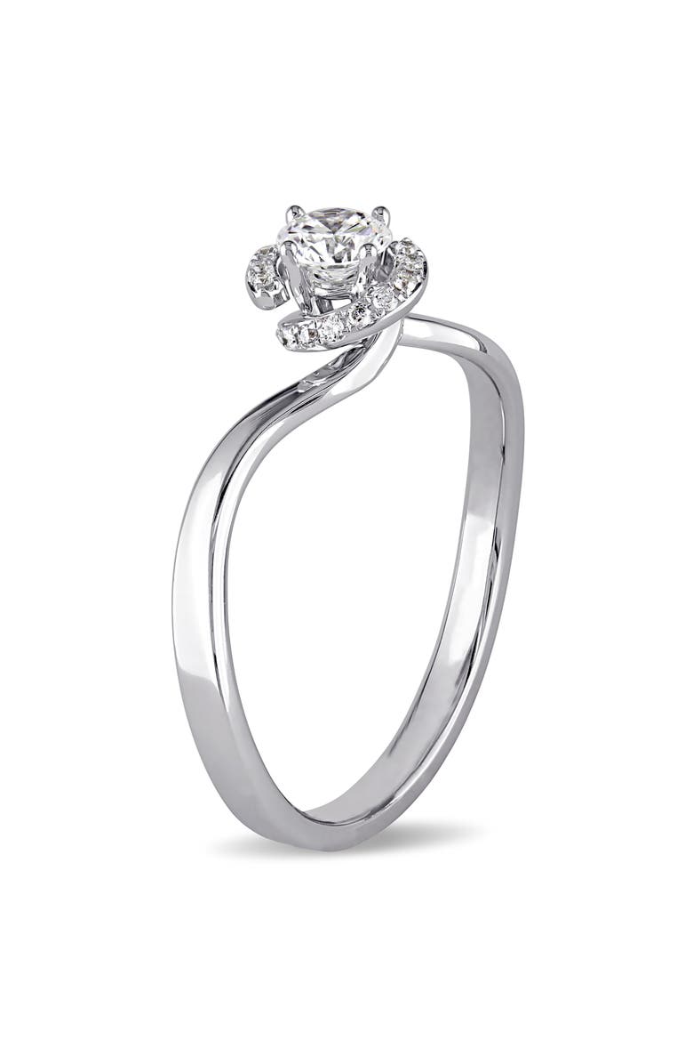 Julianna B. Diamond Halo Bypass Ring 14k White Gold, Alternate, color, 14K White Gold