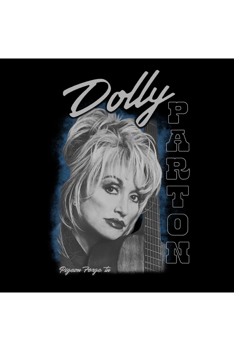 Women's Guitar Portrait Short Sleeve T-Shirt, Alternate, color, Black