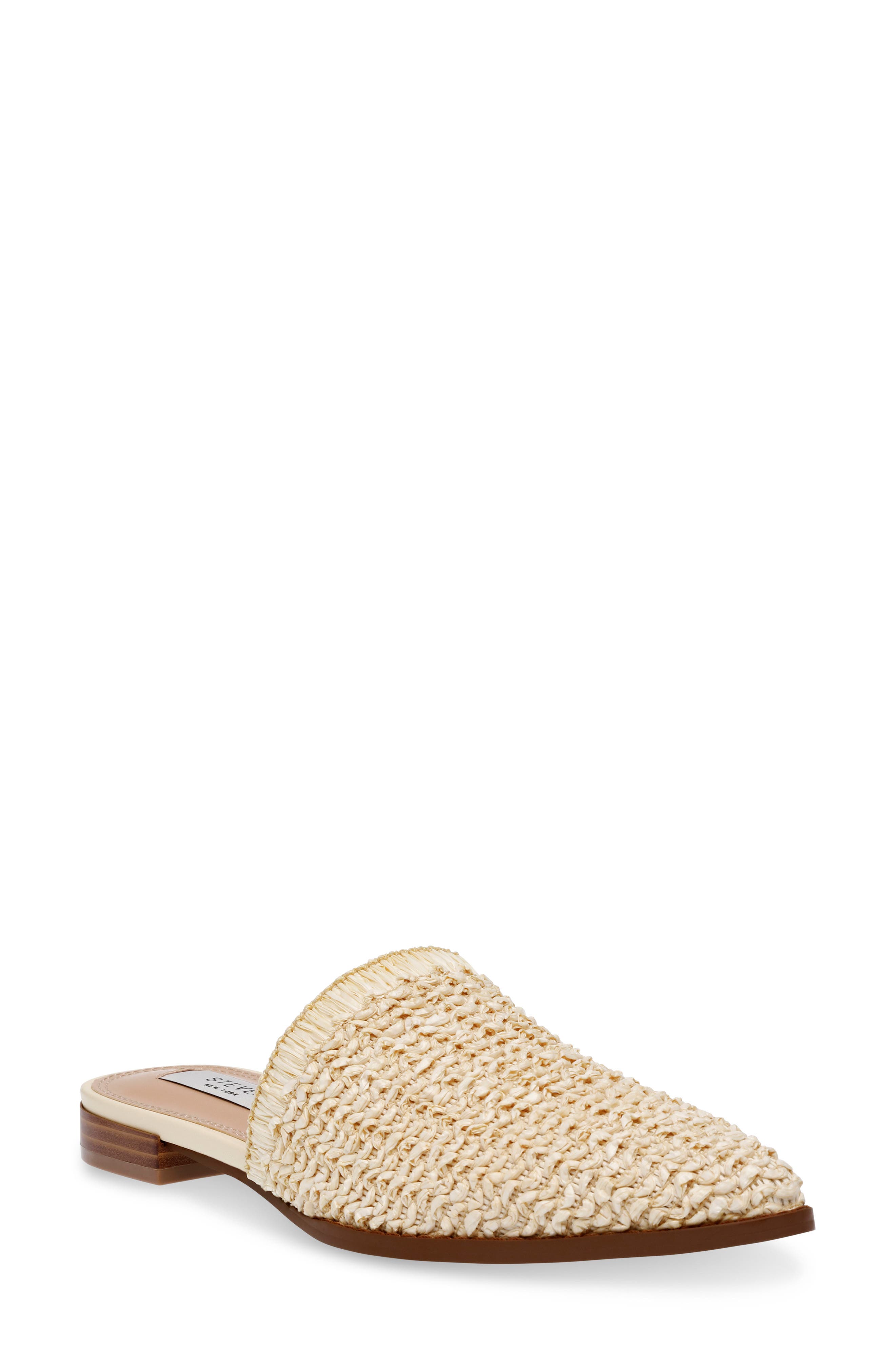 Valdez Knit Mule, Main, color, NATURAL RAFFIA