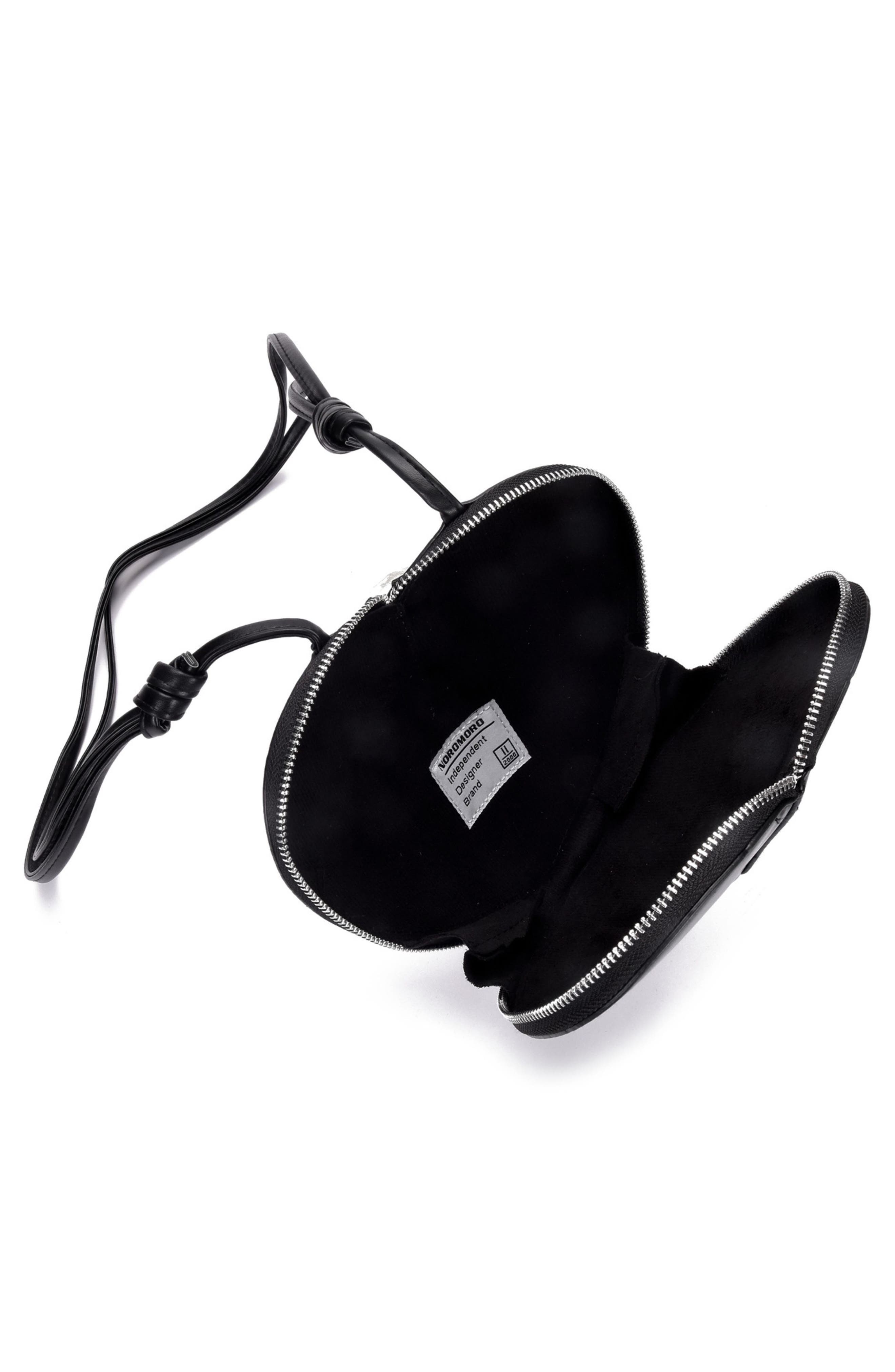 Adornia Heart Crossbody Bag, Alternate, color, Black