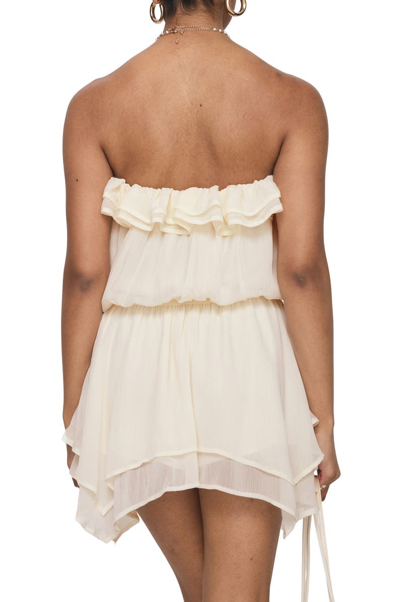 Princess Polly Sole Survivor Strapless Romper, Alternate, color, Cream