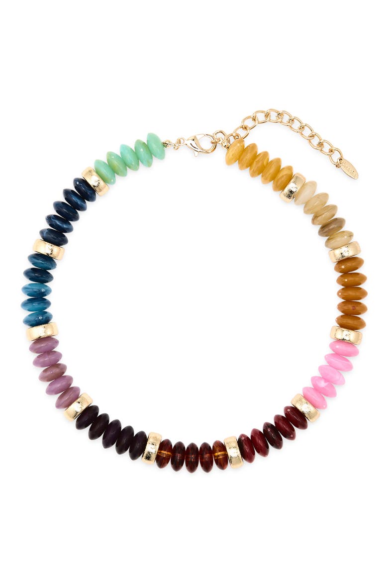 Beaded Collar Necklace, Main, color, PINK MULTI