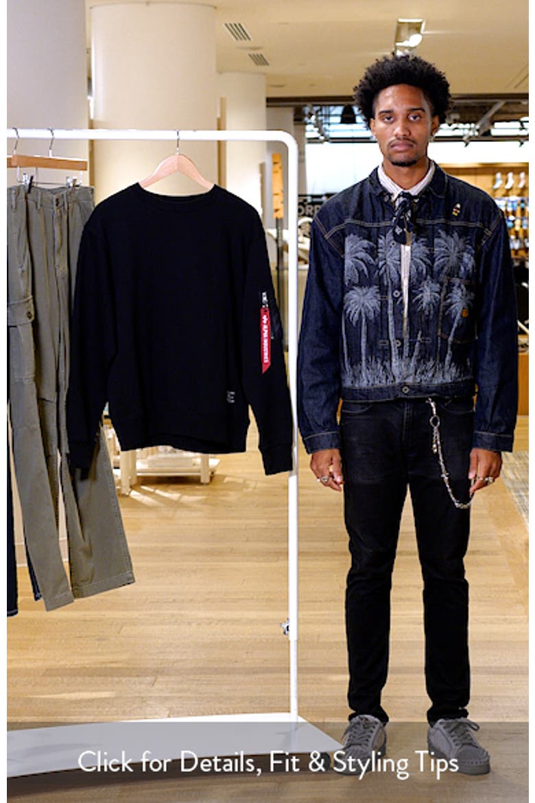 Utility Pocket Cotton Fleece Crewneck Sweatshirt video