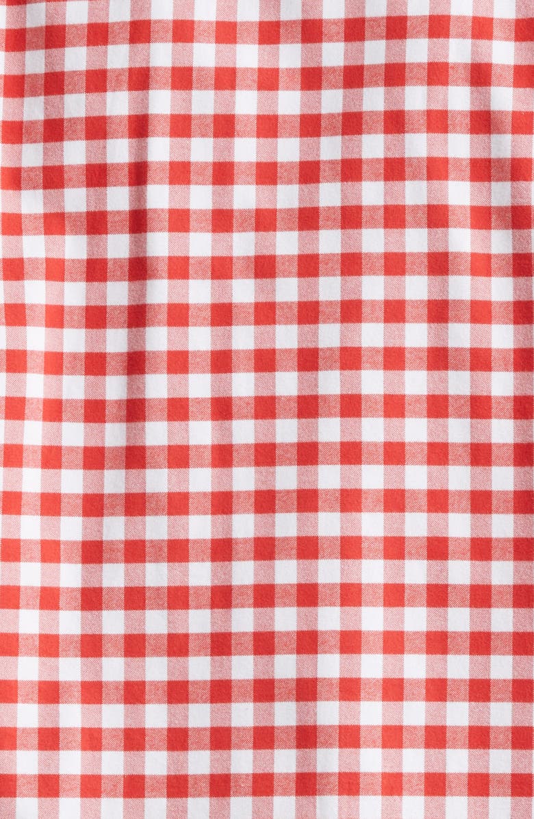 Thom Browne Gingham Cotton Zip Front Shirt Jacket, Alternate, color, Red