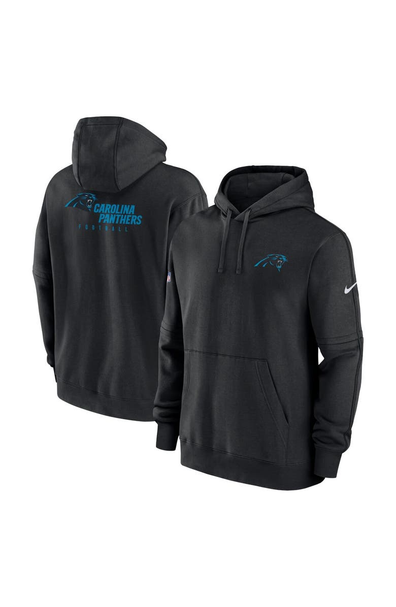 Nike Men's Nike Black Carolina Panthers Sideline Club Fleece Pullover Hoodie, Alternate, color,