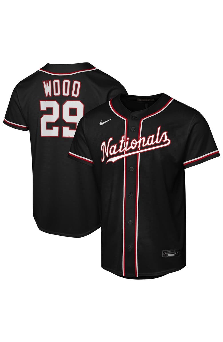 Nike Youth Nike James Wood Black Washington Nationals Fashion Replica Player Jersey, Main, color, Black