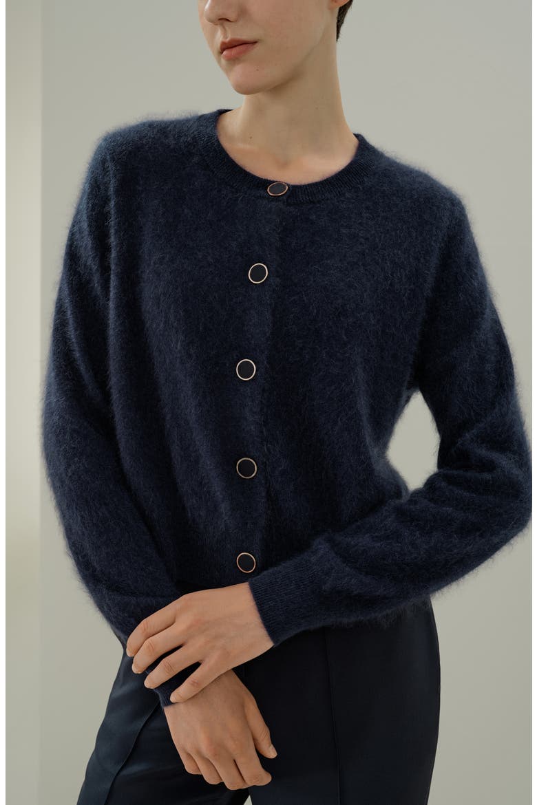 Women's Ultra-Soft Brushed Cashmere Cardigan, Alternate, color, Navy Blue