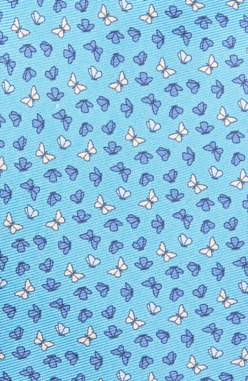 Zegna Ties Butterfly Silk Tie In Blue