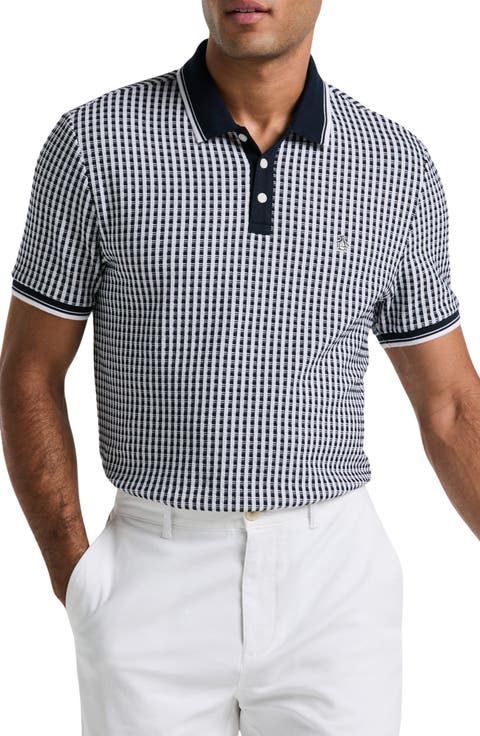 Jacquard Check Polo