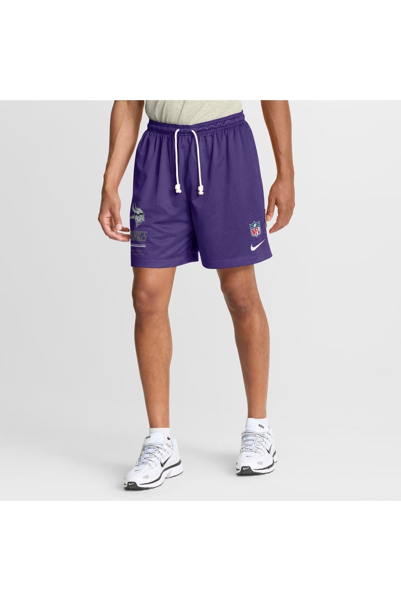 Men's Nike  Purple/Platinum Minnesota Vikings Sideline Standard Issue Dri-FIT Reversible Shorts, Main, color, Purple