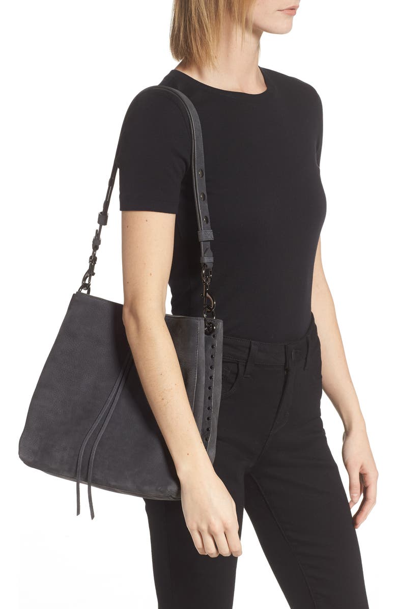Rebecca Minkoff Darren Suede Shoulder Bag, Alternate, color,