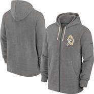 Nike Men's Nike Heather Charcoal Green Bay Packers Historic Lifestyle Full-Zip Hoodie