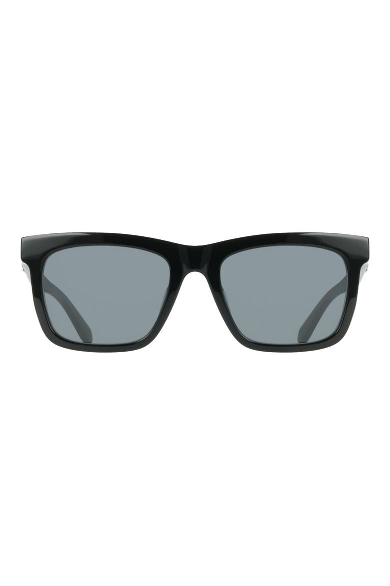 55mm Gradient Rectangle Sunglasses, Main, color, BLACK