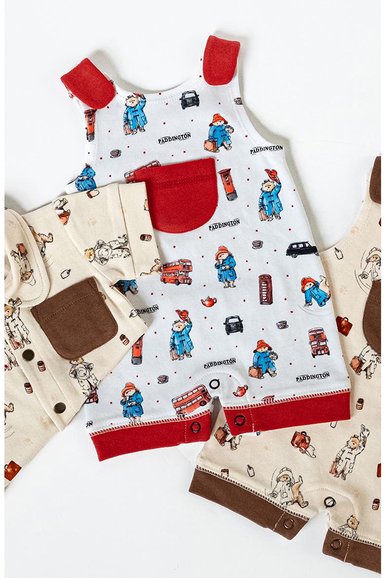 x Paddington Bear™ Sleeveless Organic Cotton Romper, Alternate, color, LONDON PADDINGTON