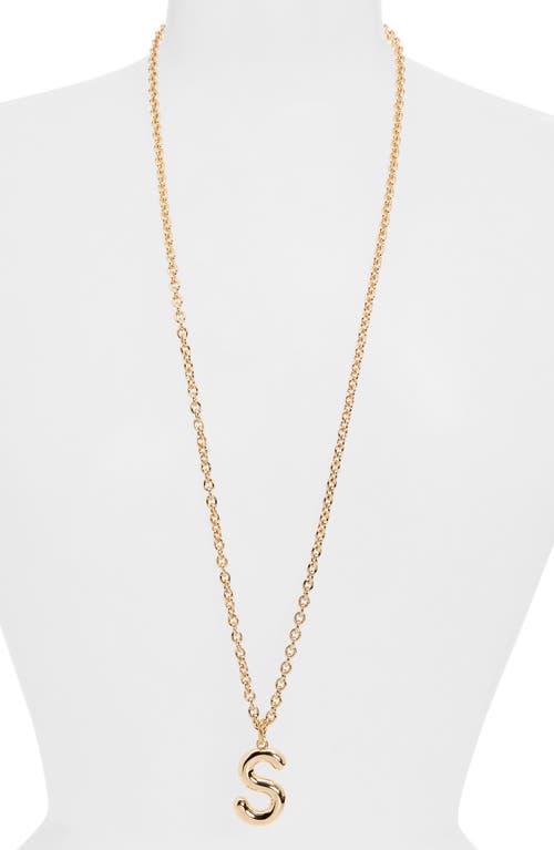 Roxanne Assoulin The Big Puffy Initial Pendant Necklace In Burgundy