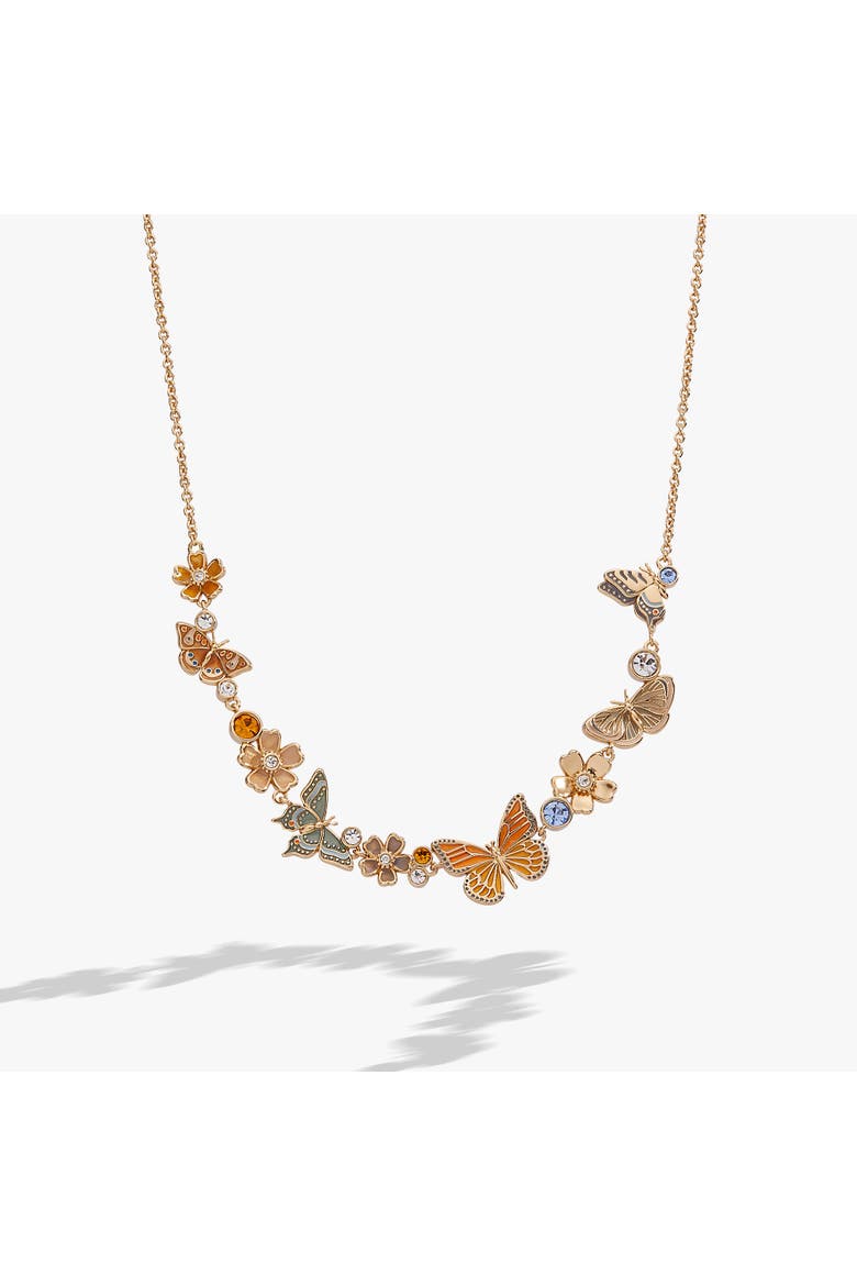 New York Botanical Garden® Butterfly Inline Necklace, Main, color, Gold