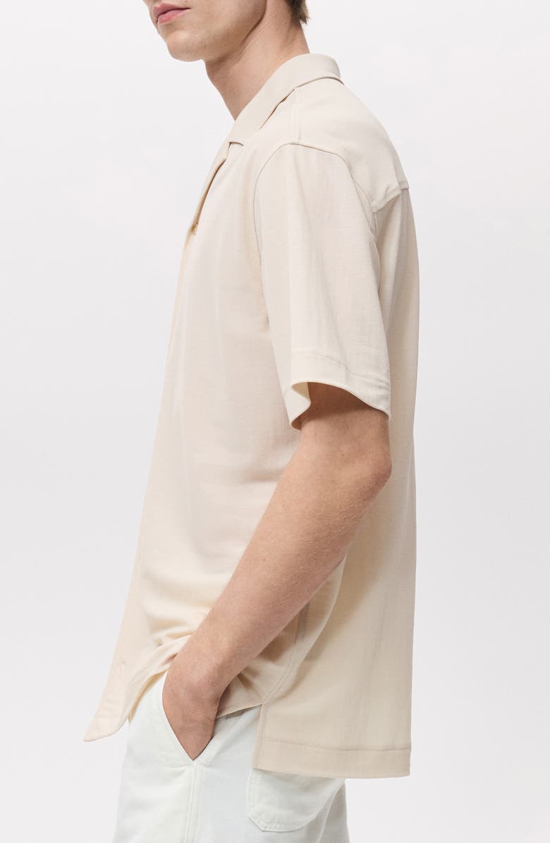 MANGO Notched Collar Button-Up Shirt, Alternate, color, 