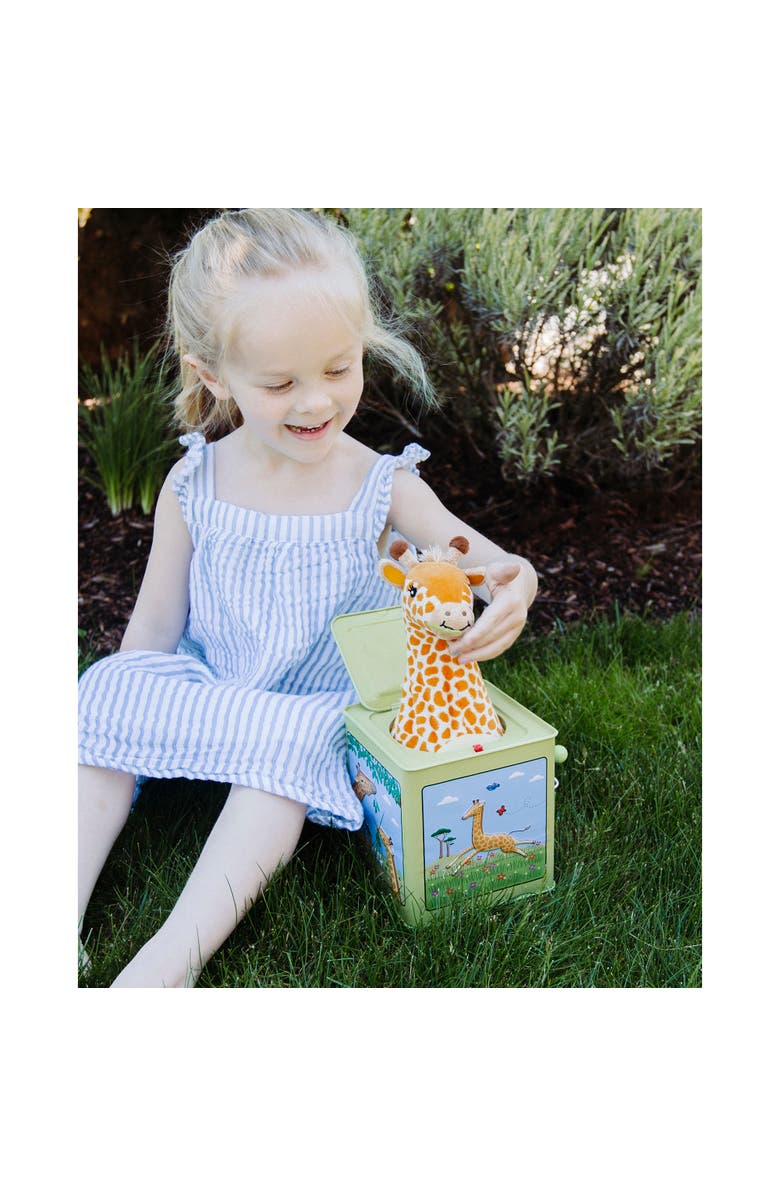 Jack Rabbit Creations Vintage Tin Toy Giraffe Jack In The Box, Alternate, color, Multicolored