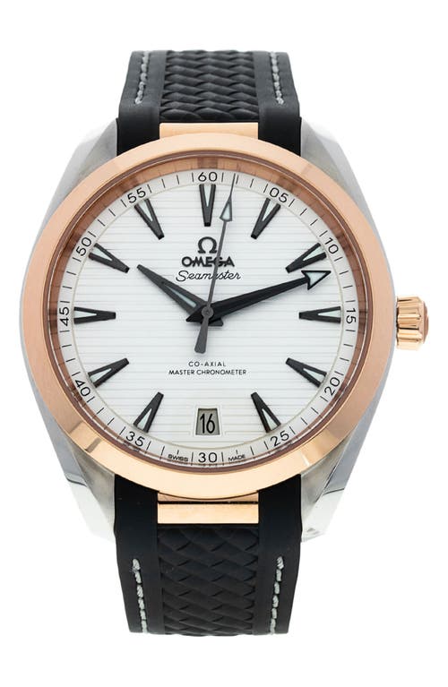 WATCHFINDER & CO. WATCHFINDER & CO. OMEGA PREOWNED 2023 AQUA TERRA 150M GENTS RUBBER STRAP WATCH, 43MM