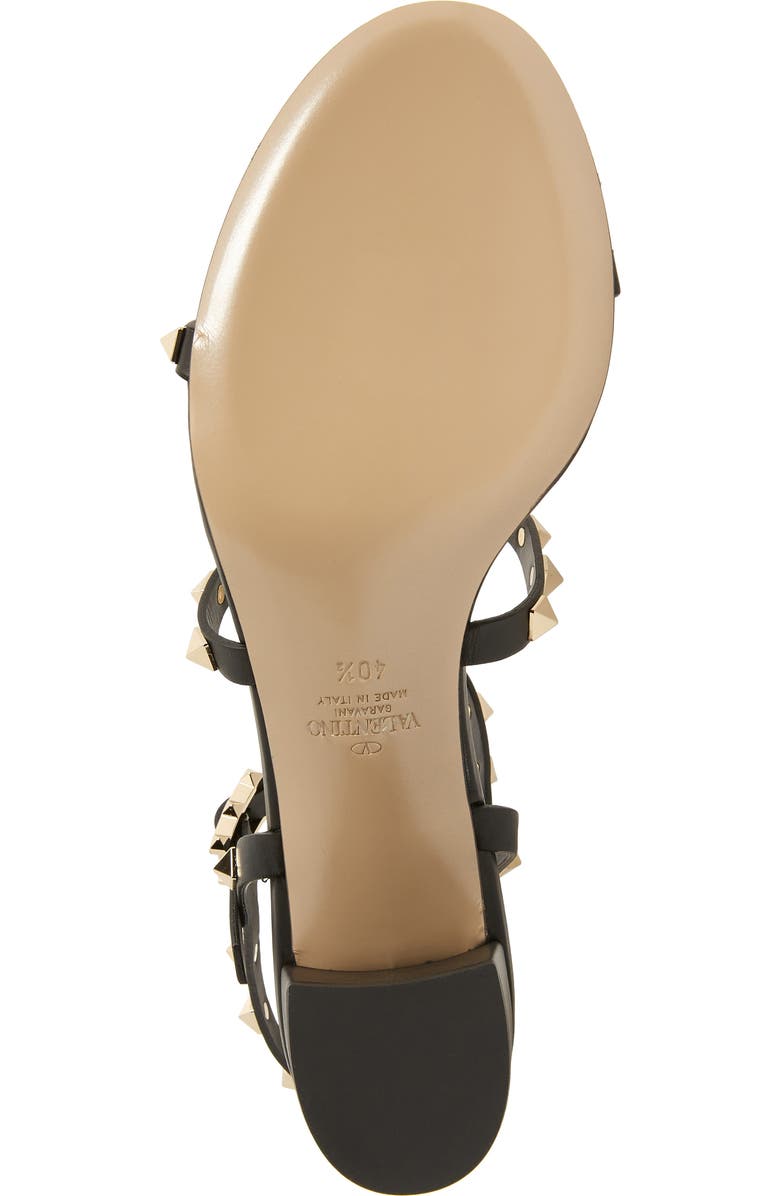 Valentino Garavani Rockstud Block Heel Sandal, Alternate, color, Nero