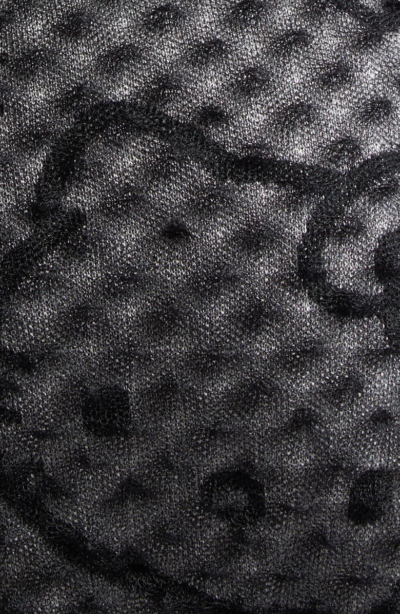 CHET LO x Sanrio Hello Kitty<sup>®</sup> Spike Knit Sweater Dress, Alternate, color, Black/ White