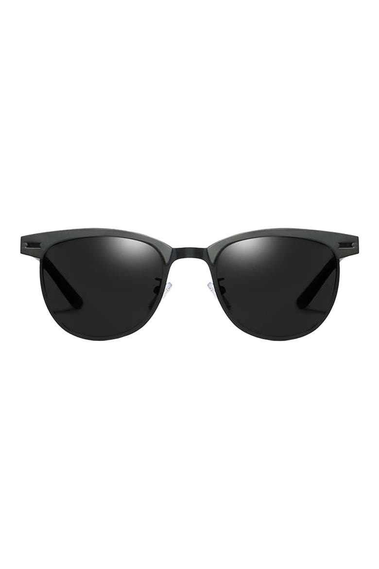 Knox 51mm Polarized Round Sunglasses, Main, color, BLACK/ BLACK