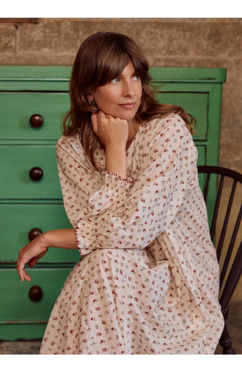 If Only If Polly Nightdress, Alternate, color, Antique Floral