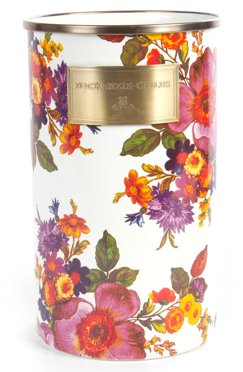 MACKENZIE CHILDS Flower Market Utensil Holder, Main, color, White Multi