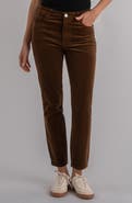 KUT from the Kloth Charlize High Waist Velvet Ankle Cigarette Pants