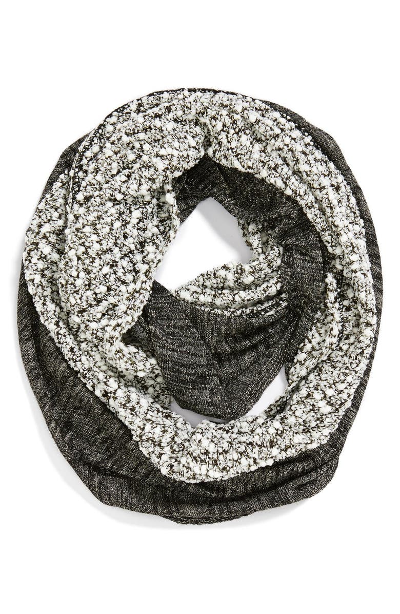 Collection XIIX Metallic Confetti Mixed Media Infinity Scarf, Main, color,