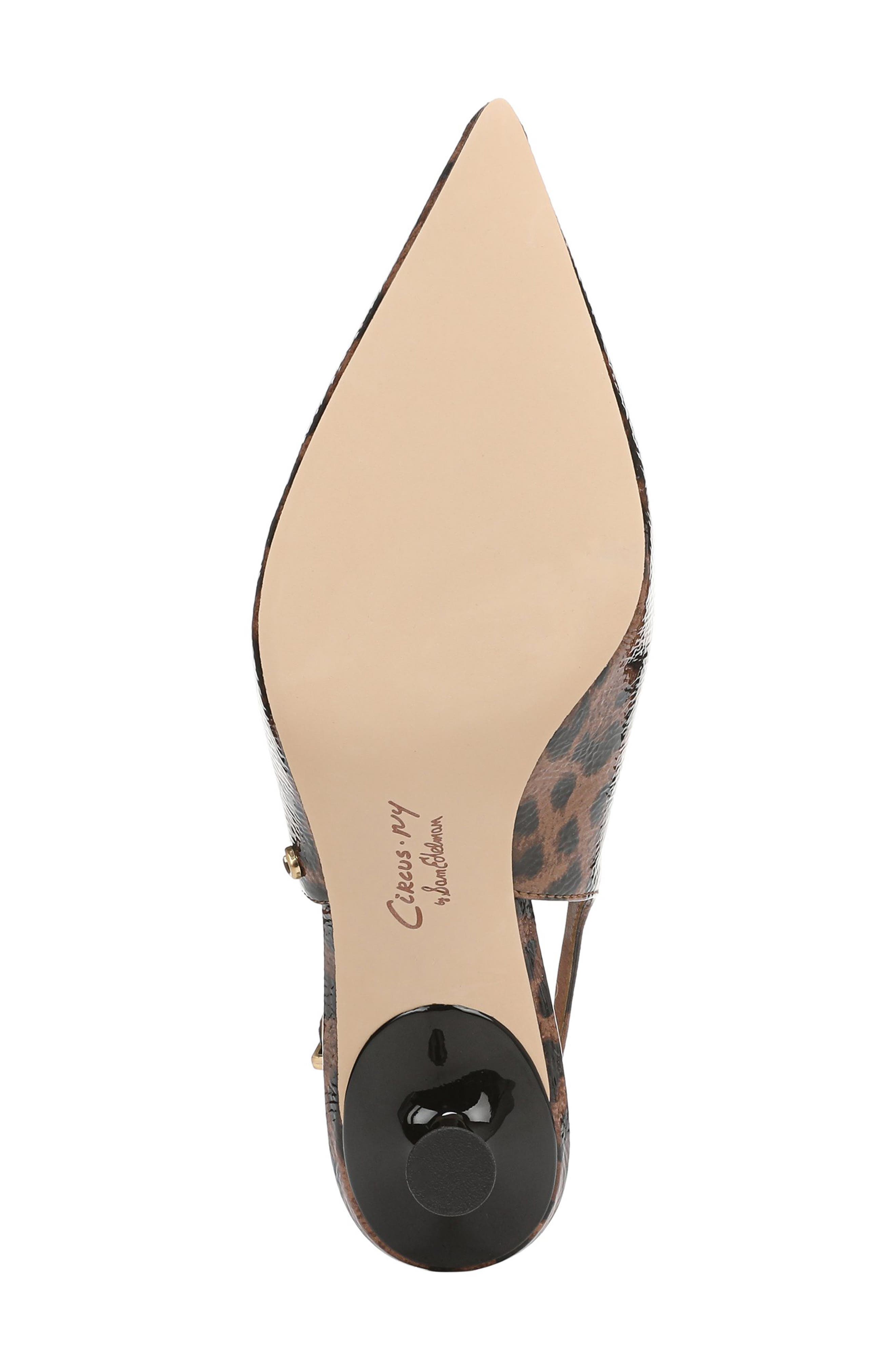 Circus NY by Sam Edelman Fawn Pointed Toe Slingback Pump, Alternate, color, Cognac/ Black Multi