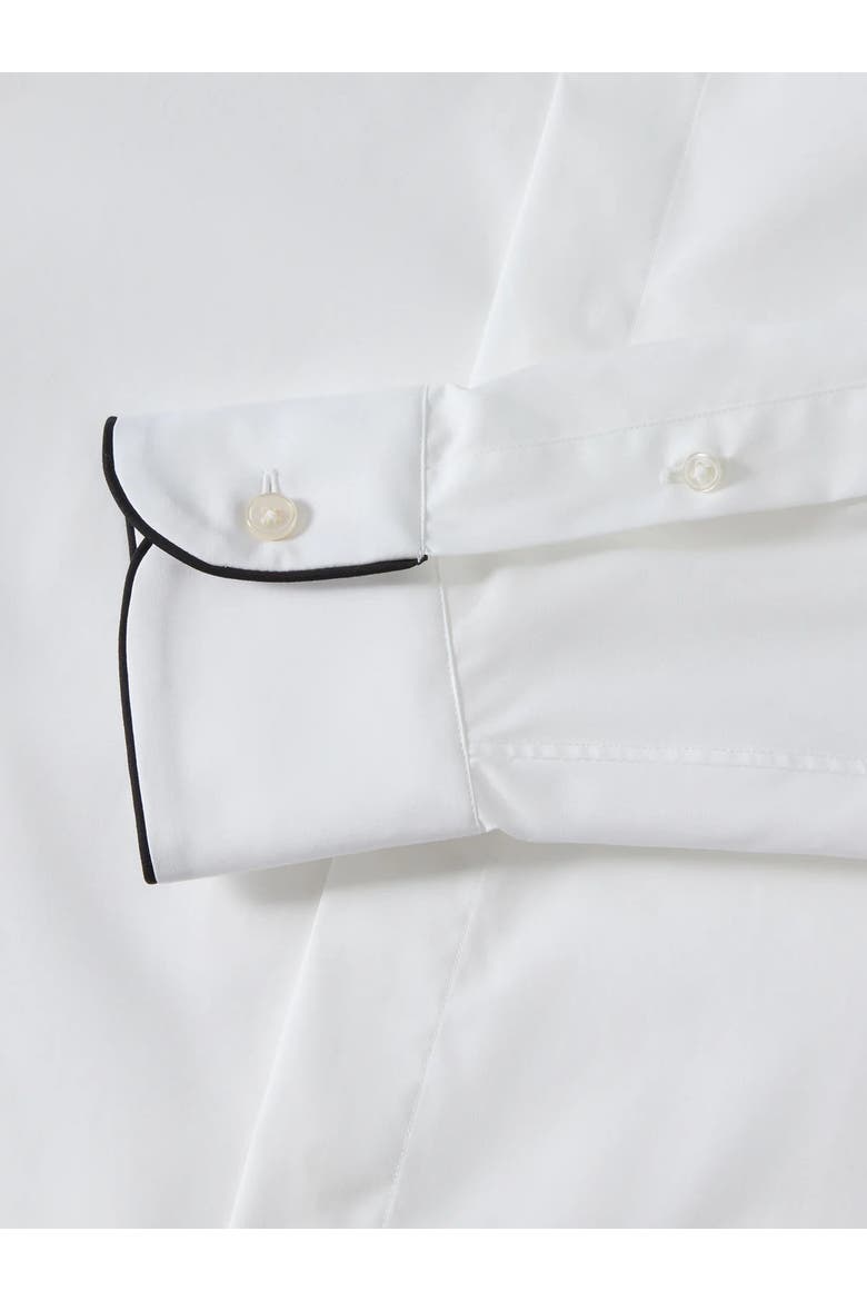 Reeves Piped Formal Shirt in Contemporary Fit, Alternate, color, White